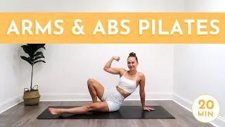20 MINUTE ARMS AND ABS PILATES WORKOUT | Toned arms and flat abs at home | No equipment | FIT BY LYS