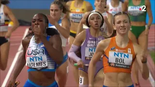 Relais 4 fois 400m mixte finale Budapest 2023 Chute de Femke Bol