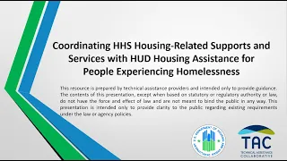 Emergency Housing Vouchers Webinar: HRSA and SAMHSA Resources for Housing Supportive Services