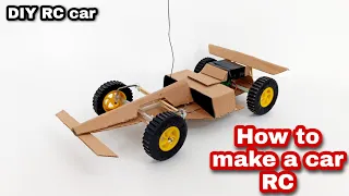 How to make a car RC with cardboard #rc_car