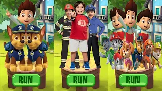 Tag with Ryan vs PAW Patrol Ryder Run - All Pets All Characters Unlocked Combo Panda vs All Costumes