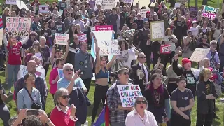 Hundreds protest anti-transgender legislation at Missouri Capitol