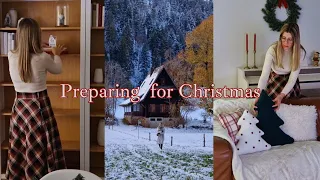 Decorating my home for Christmas🎄 My Christmas DIY - Christmas tree pillow / snowday  landscape.⛄❄️