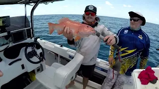 Fishing Trunk Reef. Nannygai, Red Emperor Trout, fishing out of Lucinda.