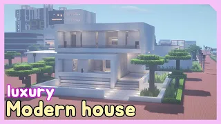 마인크래프트 건축 강좌ㅣ고급 모던하우스 건축  l Minecraft luxury Modern House Tutorial l