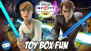 Star Wars Day Disney Infinity Toy Box Fun Gameplay with Anakin and Luke Skywalker