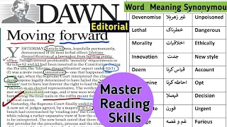 Dawn Editorial With Urdu Translation| Advanced Editorial Analysis| Dawn Newspaper reading|
