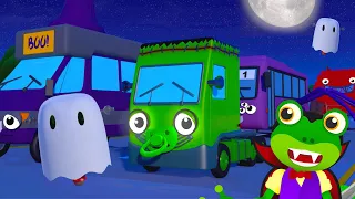 Baby Truck Trick Or Treat Halloween Night | Gecko's Garage | Haunted Spooky Trucks For Children