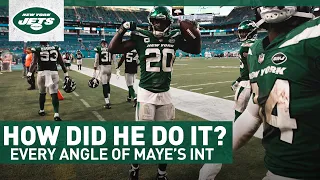 HIGHLIGHT: Every Angle Of Marcus Maye's Crazy Interception | New York Jets | NFL