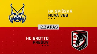 2.zápas kvalifikácie HK Spišská Nová Ves - HC Grotto Prešov HIGHLIGHTS