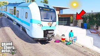 Franklin And Shinchan Start Train Journey From Los Santos To Forest in GTA V