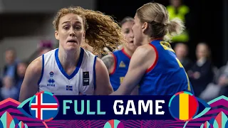 Iceland v Romania | Full Basketball Game | FIBA Women's EuroBasket 2023 Qualifiers