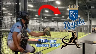 I got to catch a Royals Major Leaguer that throws 100 MPH | Dylan Coleman