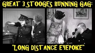 Great 3 Stooges Running Gag: "Long Distance Eyepoke"