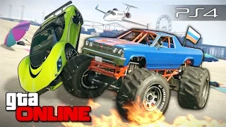 GTA 5 Online (PS4) - Улетные трамплины! #113