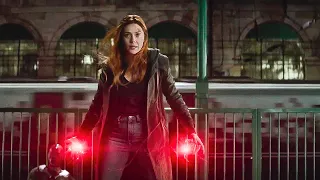 Steve Rogers, Natasha Romanoff, and Sam Wilson rescue Wanda Maximoff and Vision. Avengers 2018