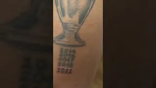 Marcelo show off his latest tattoo