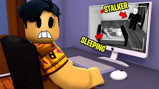 I Put SECURITY CAMERAS in Her House.. HE WATCHED HER SLEEP! (Roblox Bloxburg Roleplay)