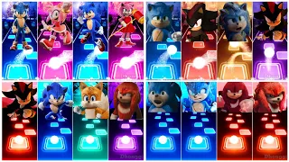 All characters Megamix - Sonic The Hedgehog - Amy Rose - Shadow - Tails - Knuckles || Tiles Hop