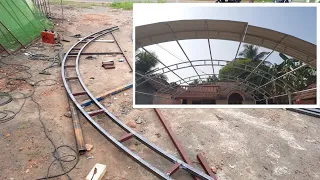 Making a curved metal roofing | arch model shed work | Galaxy fabrication