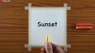 Sunset drawing | Sunset drawing with oil pastels | Drawing sunset easy