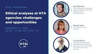 Ethical analyses at HTA agencies: challenges and opportunities