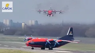 CAVOK AIR ANTONOV AN-12BK Smokey Landing at Birmingham Airport ( BHX )