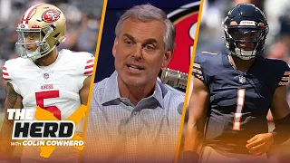 Colin has 'seen enough' of Trey Lance after loss, Justin Fields shines in win vs. Titans | THE HERD