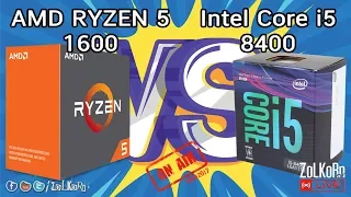 วัดกันเน้น ๆ AMD RYZEN 5 1600 ปะทะ Intel Core i5-8400 (ยกที่ 1): ZoLKoRn on Live - EP#70