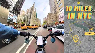 Full Commute thru NYC on the Super73 RX Mojave E-Bike | Ride POV  [4K]