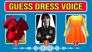 Guess the VOICE by Dress #2| Skibidi Dom, Ninja Kids TV, Wednesday, The Royalty Family  | Quiz #11