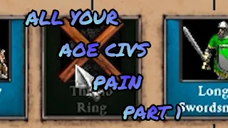 All your AGE OF EMPIRES Civs Pain in one video! #1