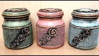 Amazing diy idea for recycling jars | Decorating glass jars