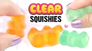 DIY TRANSPARENT SQUISHIES!!! Viral Silicone Squishy Tutorial using Hitohada Gel!! Gummy Bear DIY