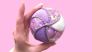 You can do it with a compass! How to make streamlined Kimekomi ball ornament