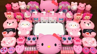 PINK HELLO KITTY! Mixing Random Things into GLOSSY Slime ! Satisfying Slime Videos #432