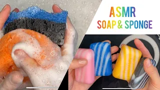 ASMR Soap "Duru" and sponges. Long soaping and a lot of foam. / АСМР Мыло и губки. Долго мылю мыло.