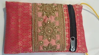 sling bag/cross body bag/mobile purse/cutting and stitching/used waste cloth/diy Sonu craft 72