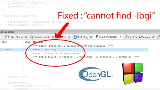 Fixed 'cannot find -lbgi' in Codeblocks | Computer Graphics | OpenGL GLUT Setup Error | Windows