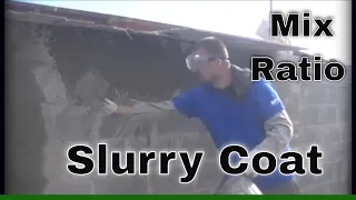 HOW TO SCUD COAT SLURRY COAT CEMENT PLASTERING AND RENDERING DASHING SPLATTER COAT & MIX RATIO