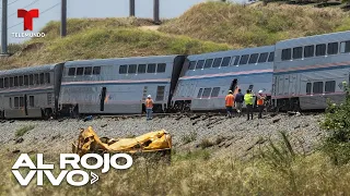 Tren de Amtrak se descarrila tras chocar con camión de agua en California