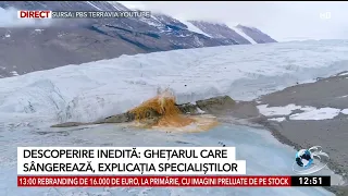 Misterul ghețarului din Antarctica care sângerează, deslușit. Ce au descoperit cercetătorii