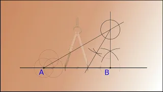 Деление отрезка циркулем на три части. How to divide a given segment into three parts by a compass.