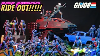THE TABLE 9: RIDE OUT PART 1!!! HUGE GIJOE DIORAMA WITH VEHICLES/GEARING FOR A MOTORIZED BATTLE 🔥 💣