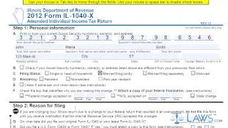 Form IL 1040 X Amended Individual Income Tax Return