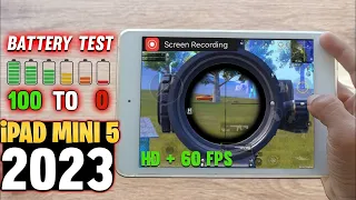 Ipad Mini 5 100% To 0% Battery Test PUBG 2023😱| iPad Mini 5 Battery Test |Ipad Mini 5 PUBG Test 2023