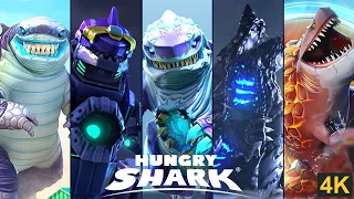 ALL GODZILLA MOVIE & TRAILER IN HUNGRY SHARK & HUNGRY DRAGON [4K] Shin Sharkjira, Mecha Sharkjira