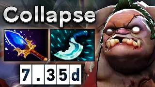 Коллапс на Пудже с Мирой на линии! - Collapse Pudge 7.35 DOTA 2