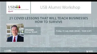 USB Alumni Webinar Series | George Woods Part 1 | 31 July 2020