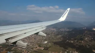 [Onboard] Ryanair Boeing 737-800 *scenic* landing ✈ Bergamo Airport